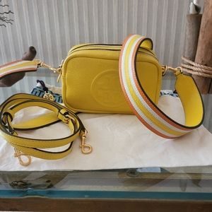 🌺SOLD🌺Tory Burch Monogram Sun Yellow Camera/Crossbody Bag